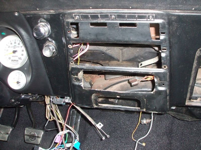Radio and heater controls removed