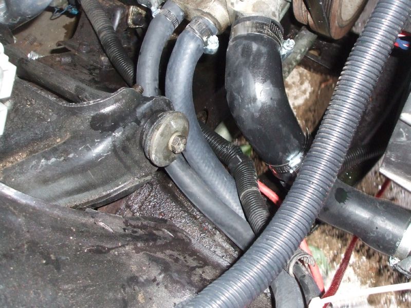 Heater hoses connected to LS1