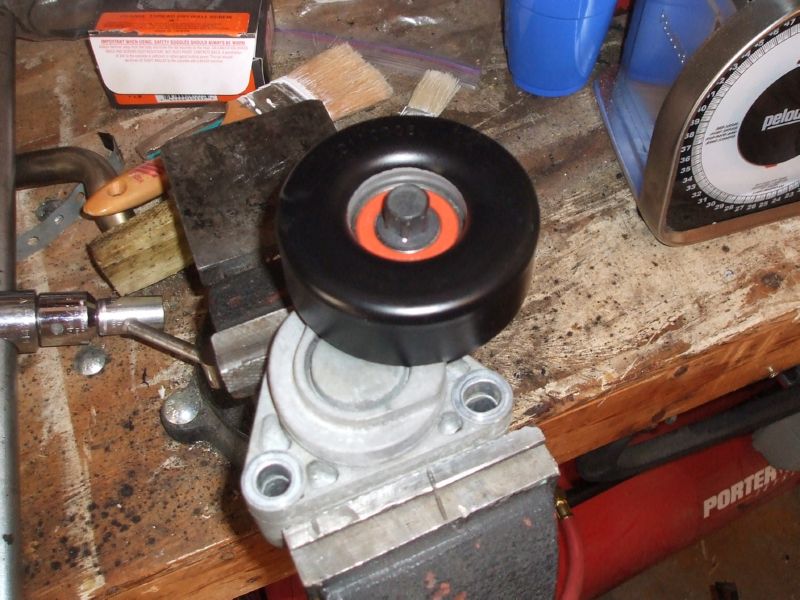 New idler pulley (note, do not install yet!)