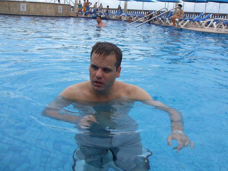 Brian in the pool