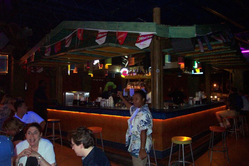The bar downstairs at Margaritaville