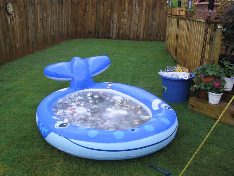 What do adults do with a kiddie pool?  Fill it with beer of course!